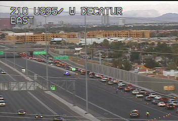US 95 at Decatur Blvd. just after 6 p.m. on Sunday, Aug. 21, 2022. (RTC FastCam)
