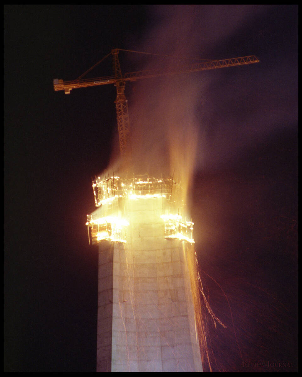 Strat tower catches fire in 1993 — PHOTOS The Strip Local