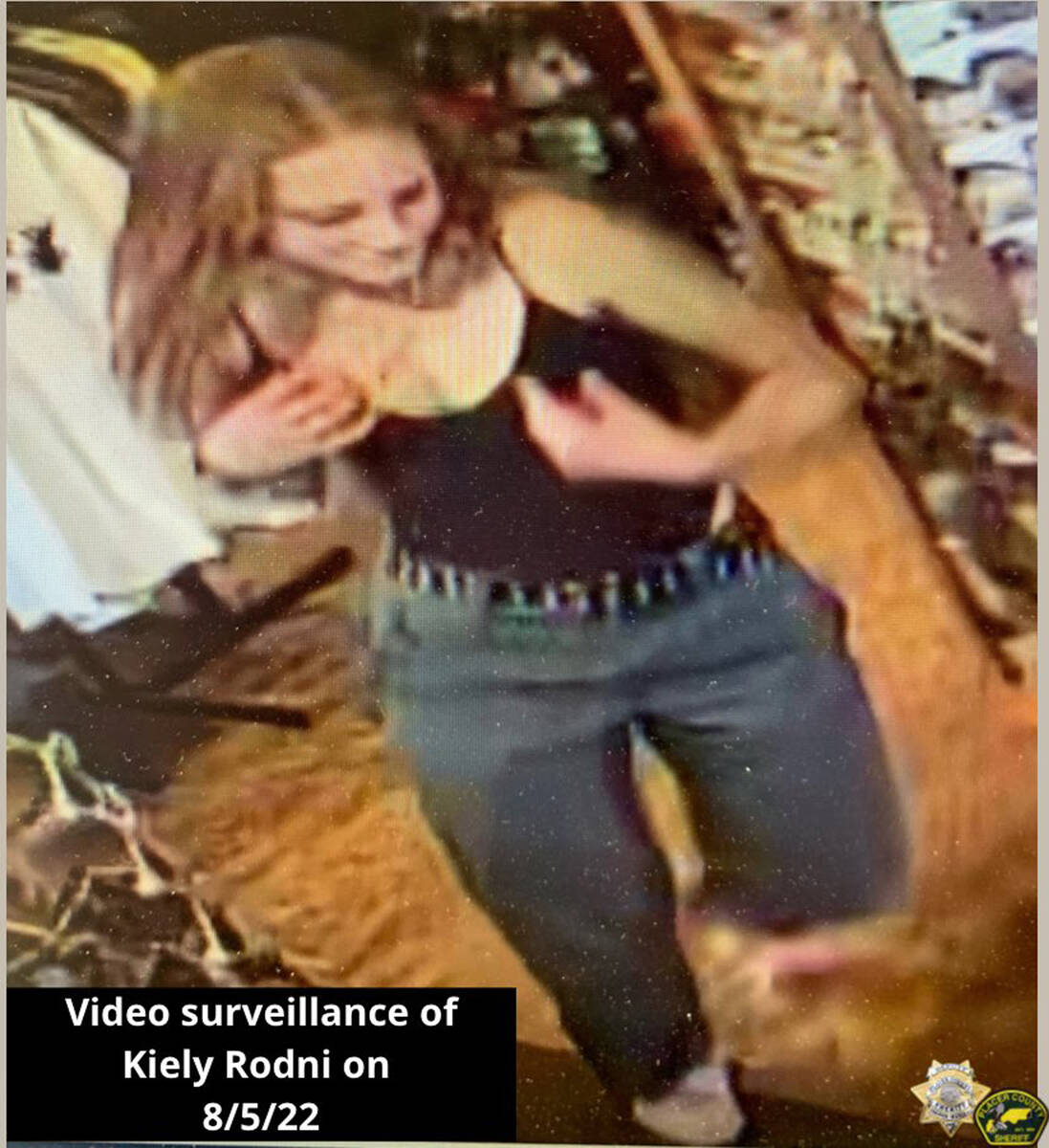 In this image from surveillance video released by the Placer County Sheriff's Office is Kiely R ...