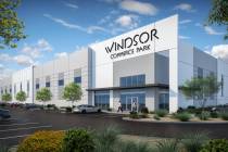 An artist's rendering of Lincoln Property Co.'s planned Windsor Commerce Park industrial comple ...