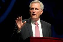 U.S. House Minority Leader Kevin McCarthy, R-Calif., speaks to a South Carolina GOP fundraising ...