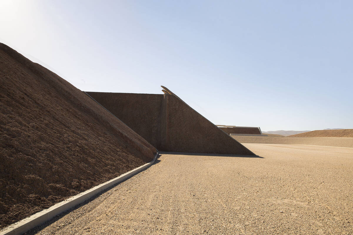 Forty-two years in the making, Michael Heizer's vast land art sculpture "City" is a mile-and-a- ...