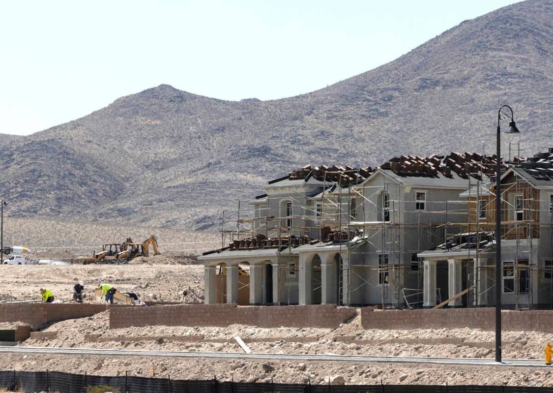 Construction is underway for a new housing community along Via Inspirada at Gallarate Drive, on ...