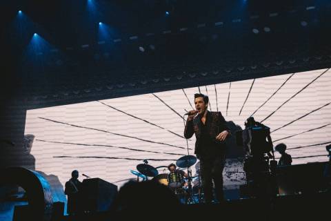 The Killers played T-Mobile Arena on Aug. 26, 2022. The rockers performed almost two years to t ...