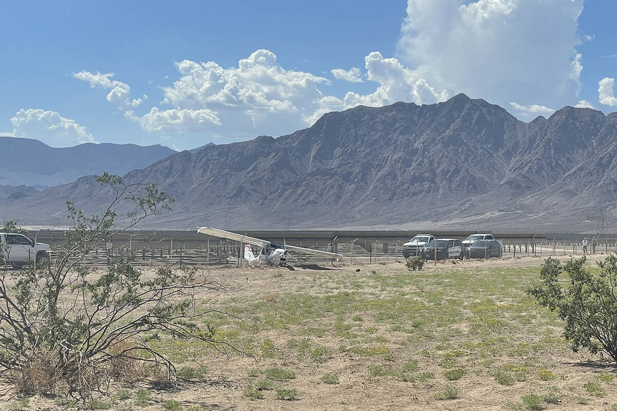 An airplane with two people on board crashed between Henderson and Boulder City on Friday, Aug. ...
