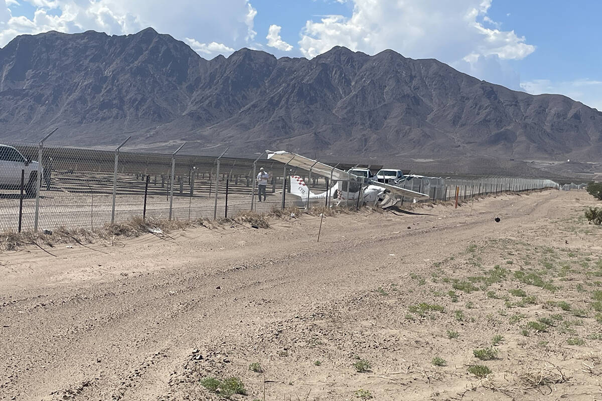 An airplane with two people on board crashed between Henderson and Boulder City on Friday, Aug. ...