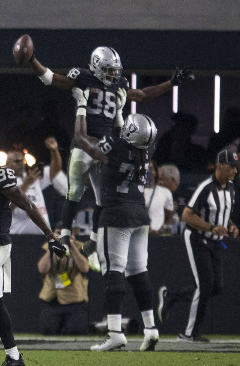 during the _ half of an NFL game at Allegiant Stadium on Friday, Aug. 26, 2022, in Las Vegas. ( ...