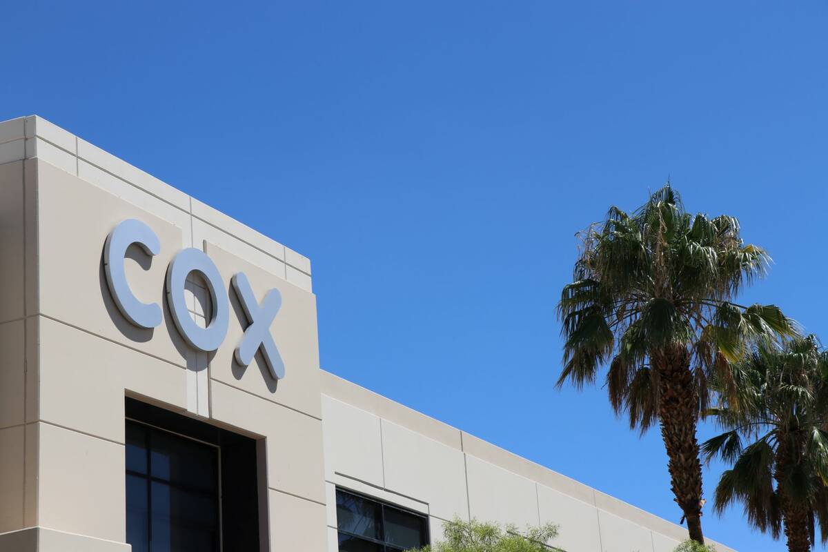 The exterior of Cox Communications' office on North Rancho Drive in Las Vegas on Monday, Aug. 2 ...