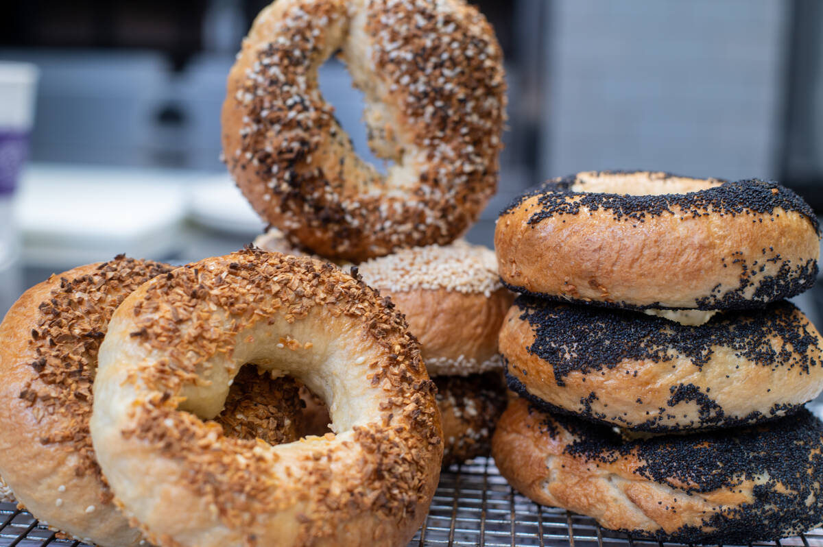 A selection of namesake items from Bodega Bagel, opening on Sept. 6, 2022, in the Henderson com ...