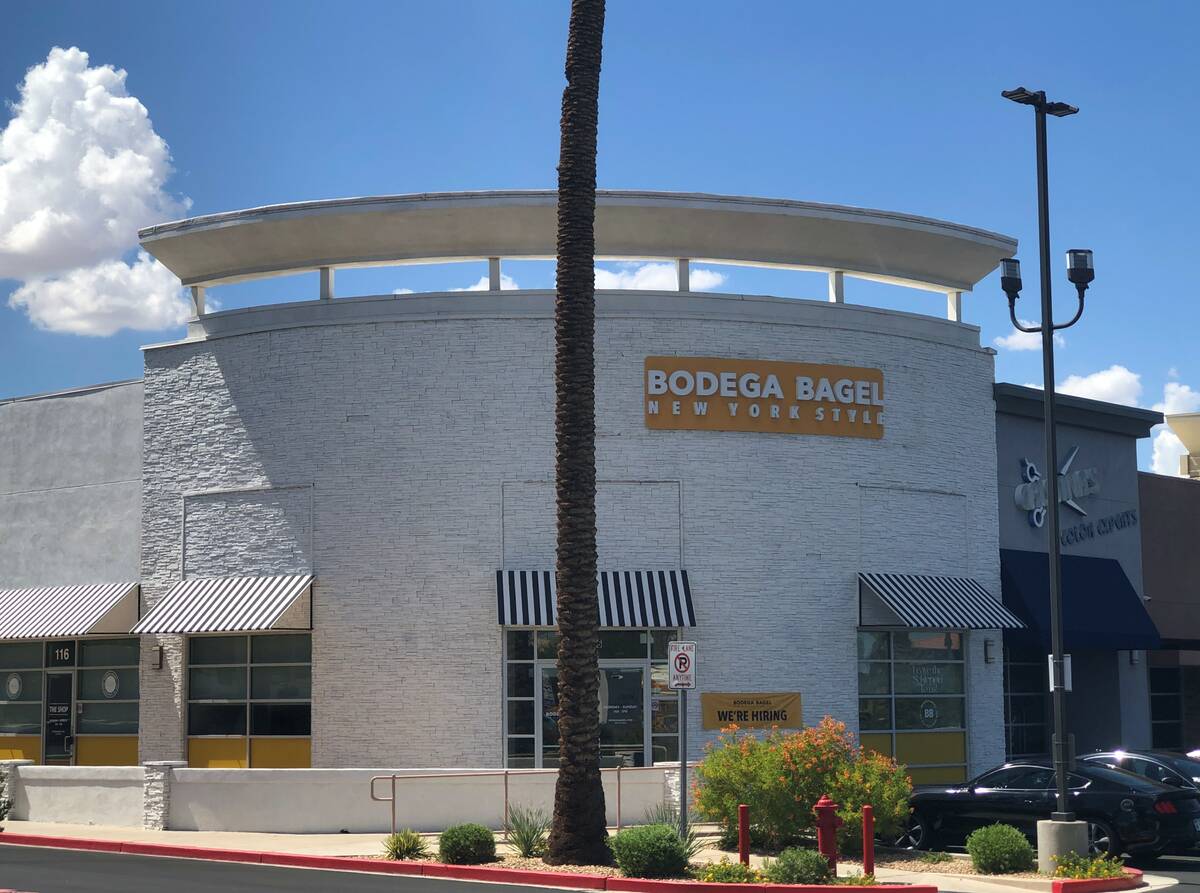 The exterior of Bodega Bagel on Eastern Avenue in Henderson. The shop, opening Sept. 6, 2022, s ...