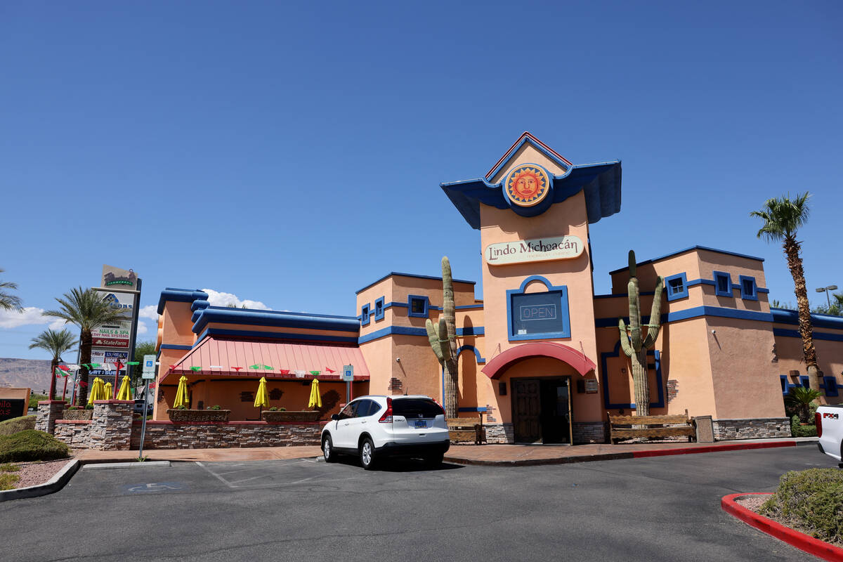 Lindo Michoacan at 10082 W. Flamingo Road in Las Vegas is shown Tuesday, Aug. 30, 2022. The res ...