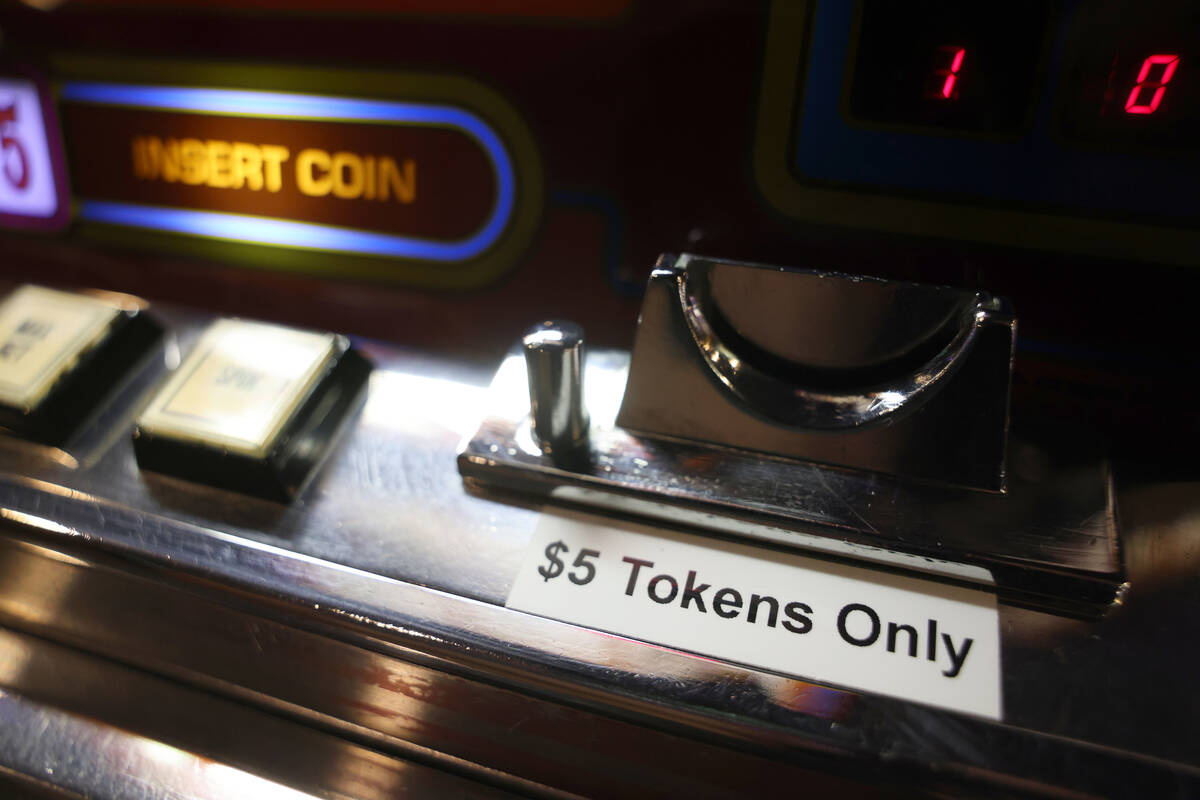 Coin slot machines at Circus Circus in Las Vegas Friday, Aug. 19, 2022. (K.M. Cannon/Las Vegas ...