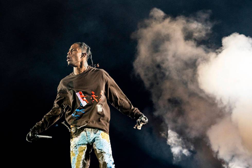 Travis Scott tampil di hari pertama Astroworld Music Festival di NRG Park pada hari Jumat, 5 November...