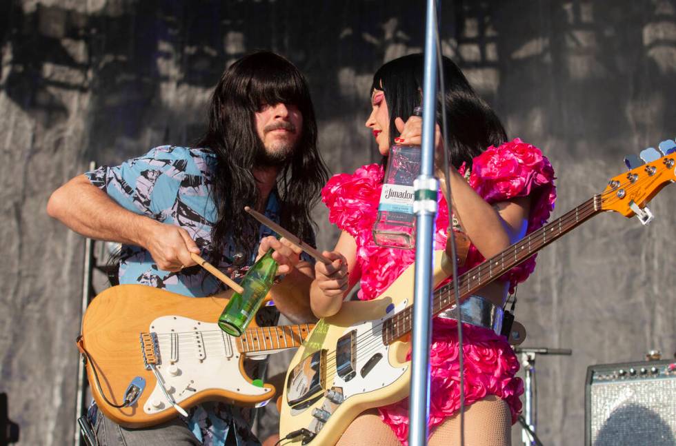 Houston-based band Khruangbin performs at the Shaky Knees Music Festival on Sunday, May 1, 2022...