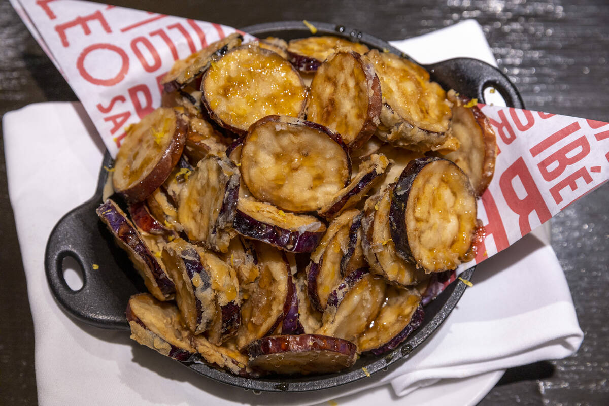 Berenjenas Fritas a la Malagueña created with the guidance of chef Stephanie Sandfrey of J ...