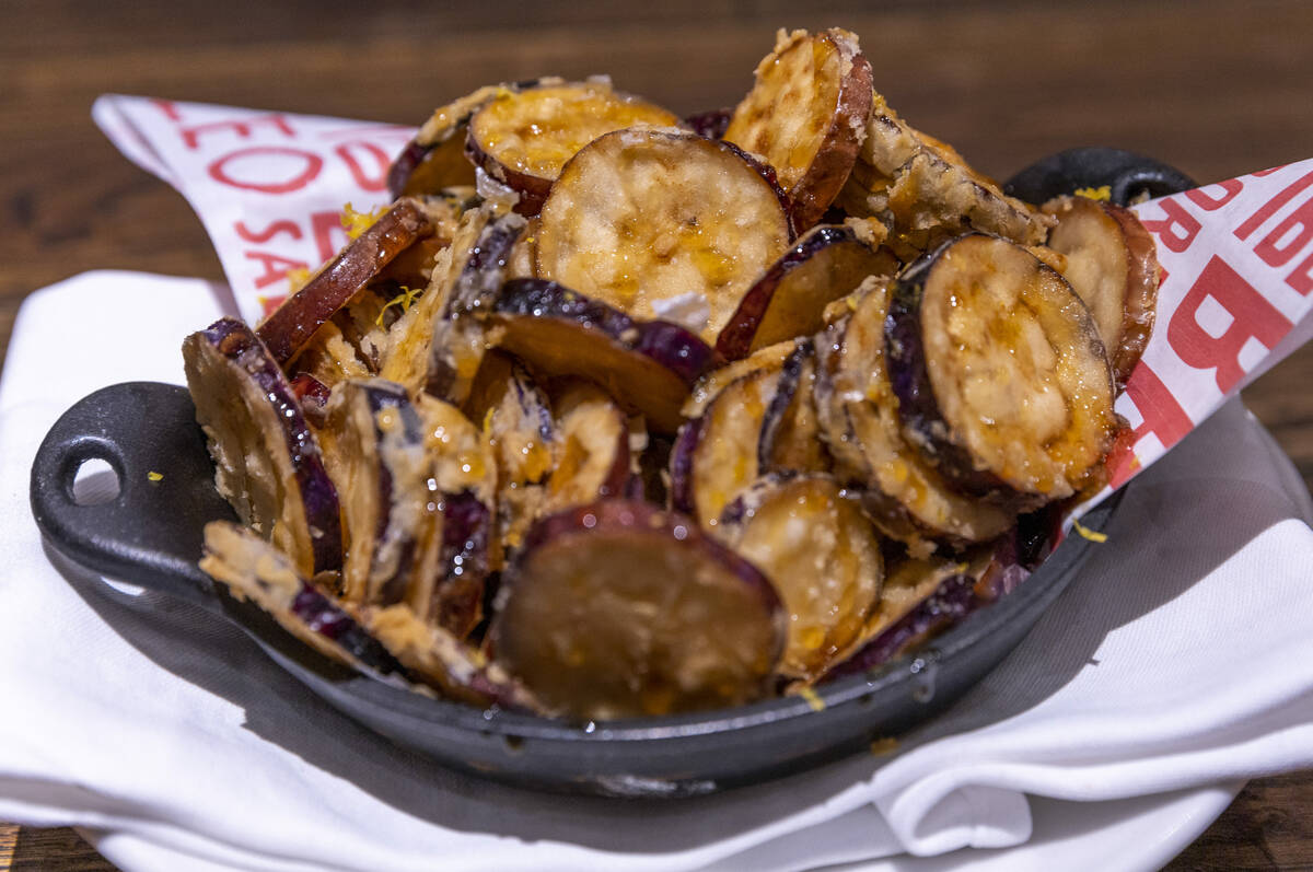 Berenjenas Fritas a la Malagueña created with the guidance of chef Stephanie Sandfrey of J ...