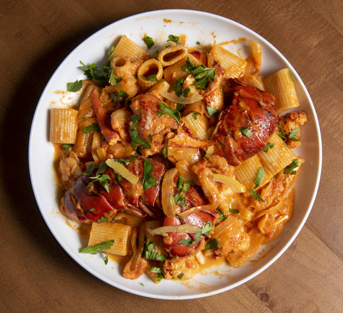 Robert Moore, chef and owner of Rosa Ristorante, prepares the restaurant's Rigatoni Alla Vodka ...