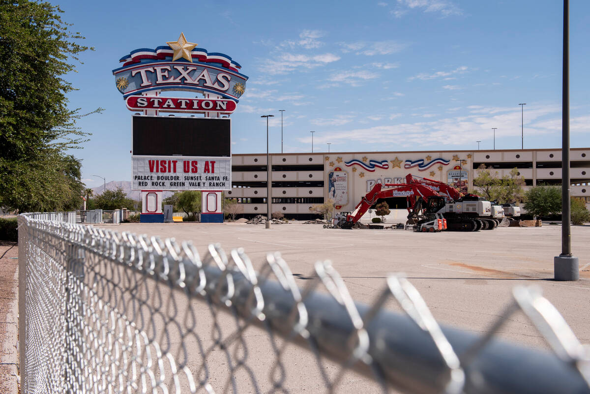 Demolition begins on the Fiesta Rancho and Texas Station hotel-casinos at Rancho Drive and Lake ...