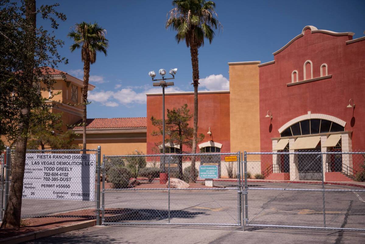 Demolition begins on the Fiesta Rancho and Texas Station hotel-casinos at Rancho Drive and Lake ...