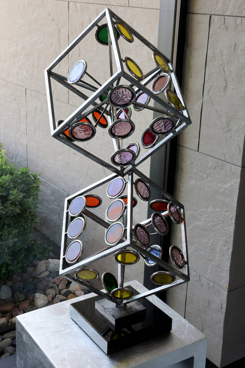 “Tumbling Dice” by UNLV gaming law professor Anthony Cabot at his Las Vegas home ...
