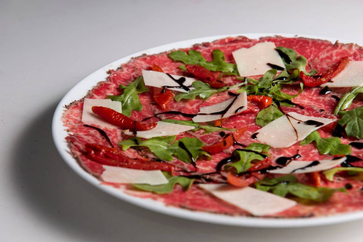 The carpaccio at the SW Steakhouse at The Wynn on Tuesday, Sept. 6, 2022, in Las Vegas. (Steel ...