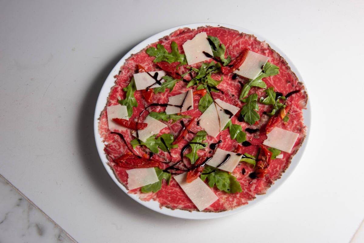 The carpaccio at the SW Steakhouse at The Wynn on Tuesday, Sept. 6, 2022, in Las Vegas. (Steel ...