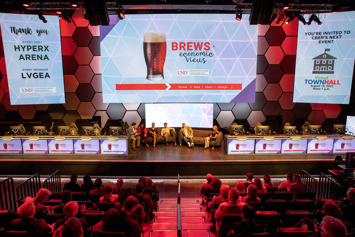 A UNLV panel on the esports economy takes place at HyperX Arena Las Vegas in Luxor on Tuesday, ...