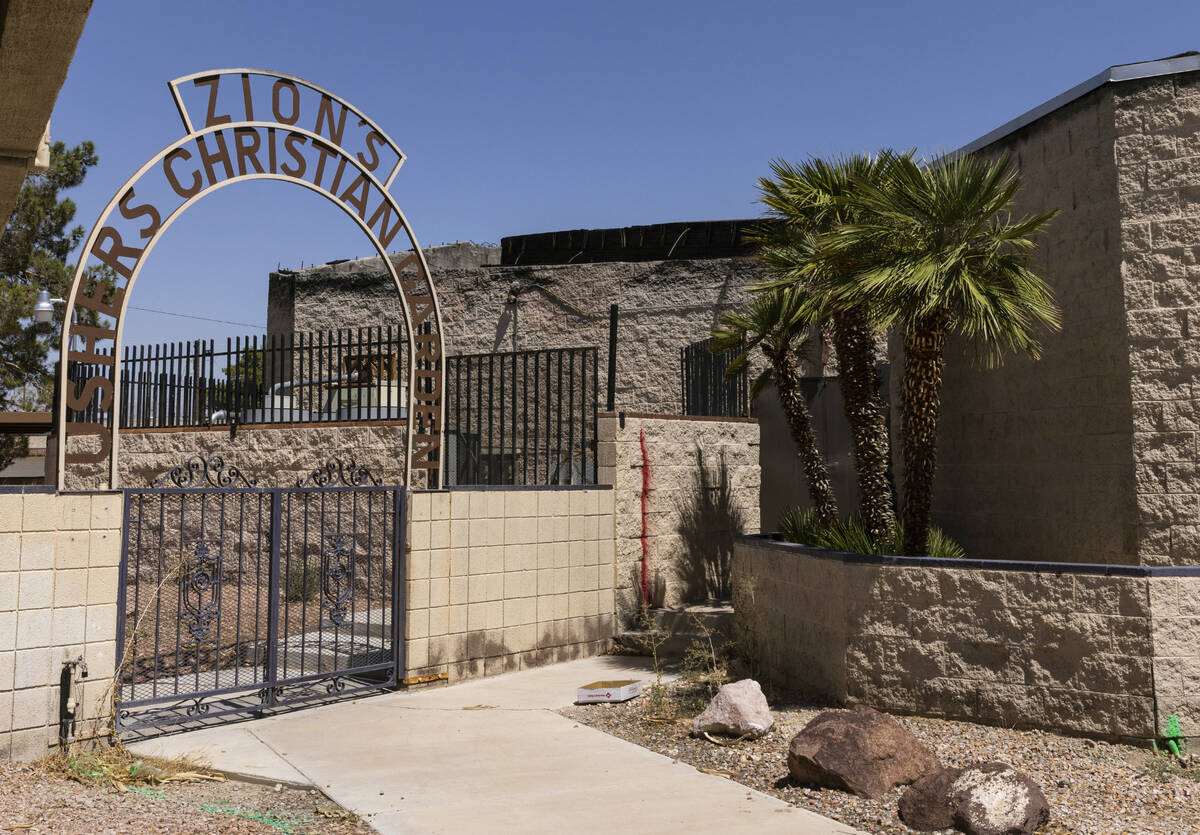 Demolition crews tear down Zion Methodist Church, the burnt sanctuary, on Tuesday, Sept 6, 2022 ...