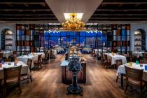 The dining room of Vetri Cucina, which is reopening on Nov. 1, 2022, on the 56th floor of the P ...