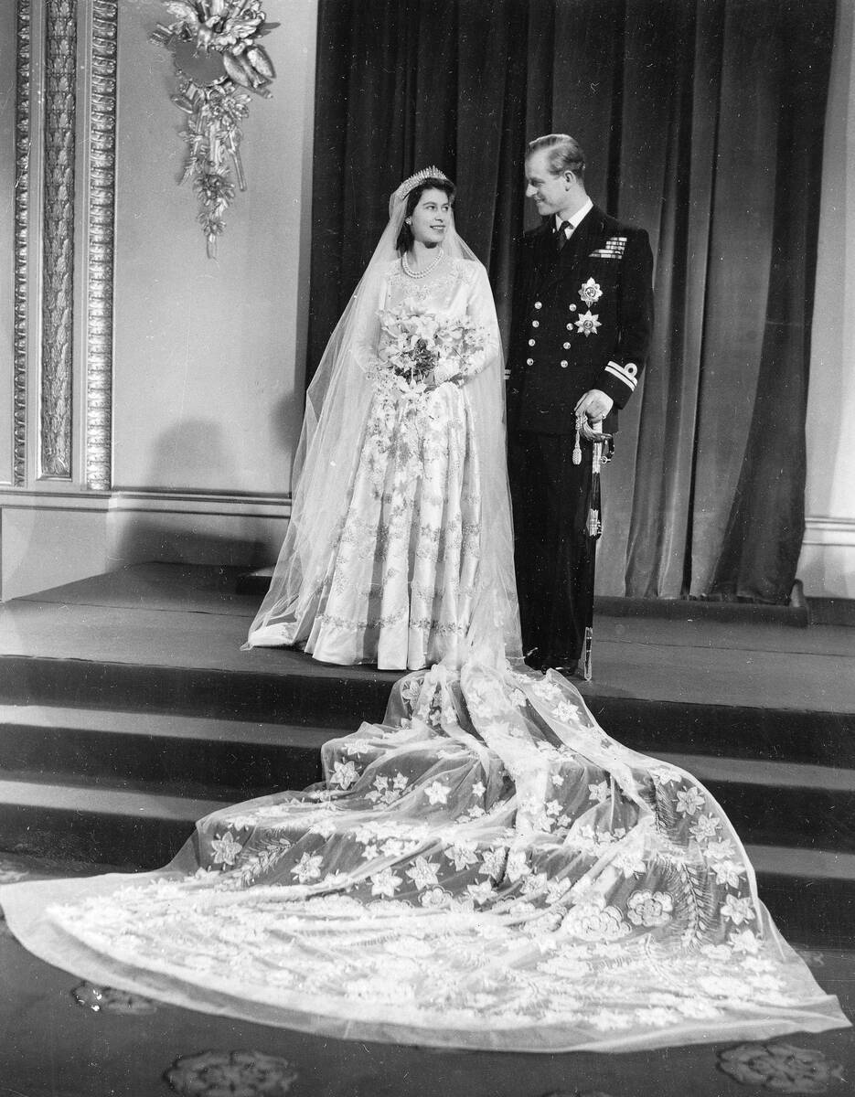 This is the official wedding picture of Princess Elizabeth and her new husband Prince Philip,Du ...