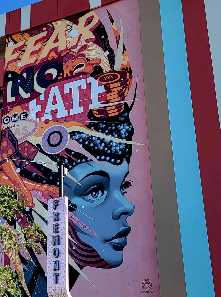 “Fear No Fate,” created by Tristan Eaton, brightens the northwest corner of Fremo ...