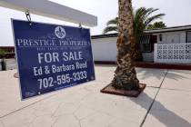 A home for sale at 1651 Palora Ave. in Las Vegas Friday, Sept. 9, 2022. (K.M. Cannon/Las Vegas ...