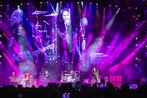 Aerosmith performs for a record crowd of 38,700 at Fenway Park in Boston on Thursday, Sept. 7, ...