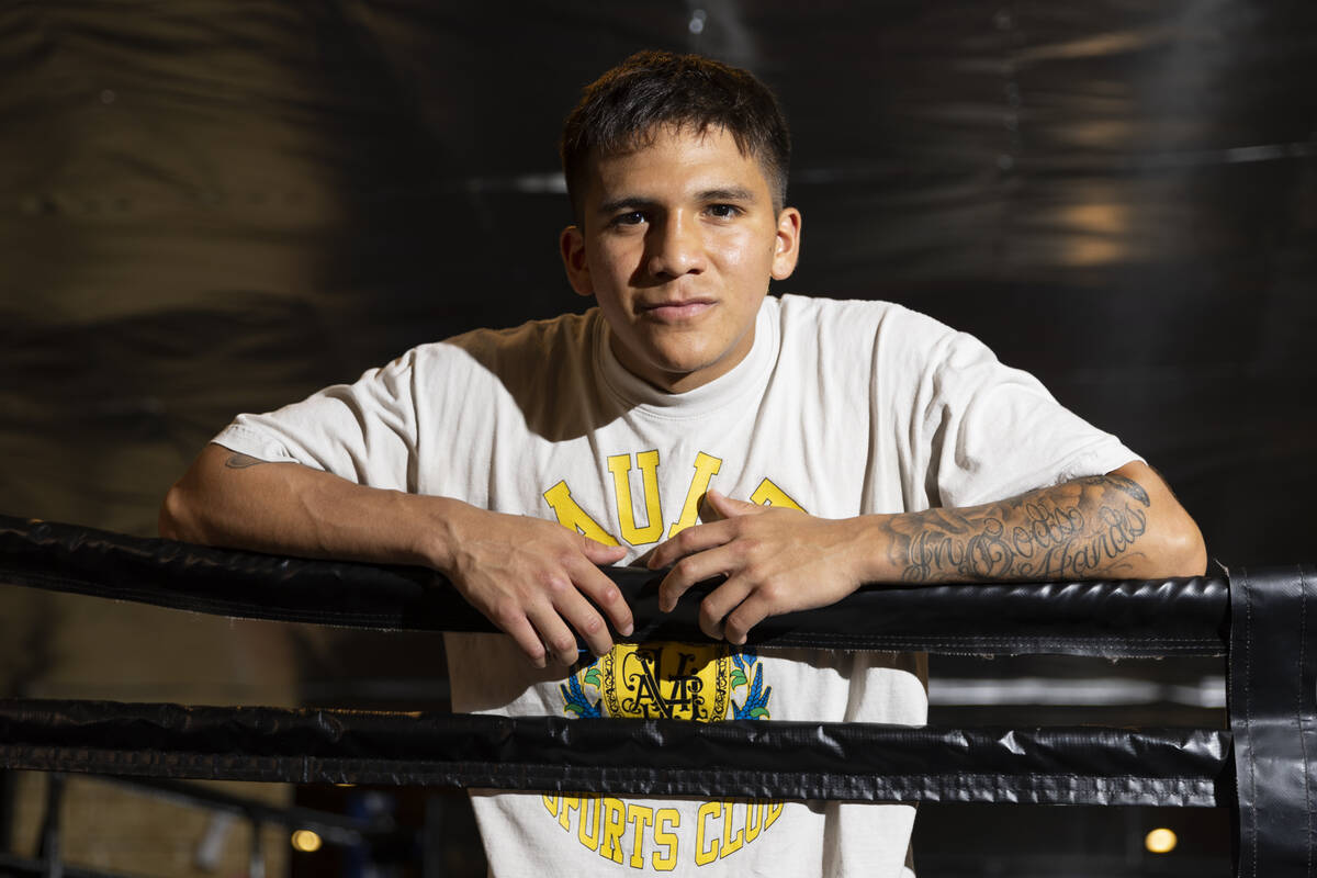 Boxer Jesse "Bam" Rodriguez pose for a portrait at the Robert Garcia Boxing Academy i ...