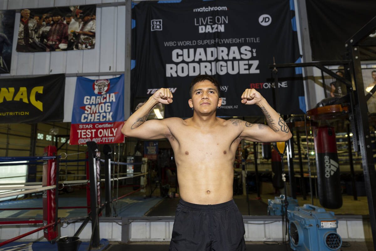 Boxer Jesse "Bam" Rodriguez pose for a portrait at the Robert Garcia Boxing Academy i ...