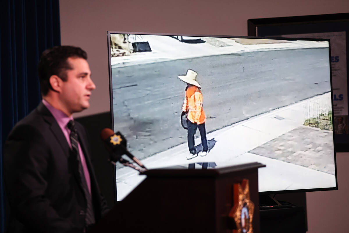 Capt. Dori Koren address the media regarding the death of Jeff German, a Las Vegas Review-Journ ...