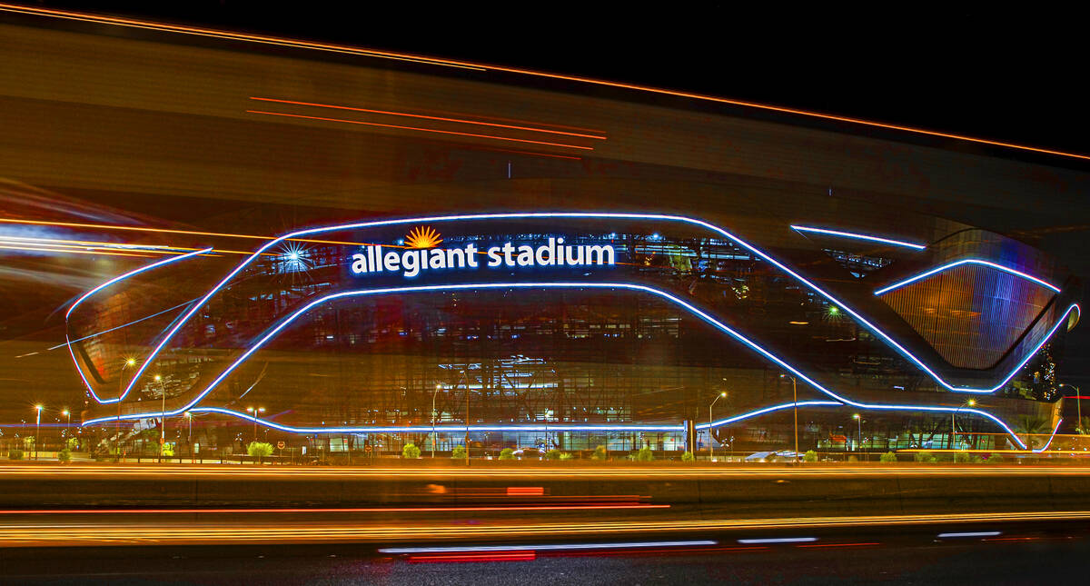 Allegiant Stadium on Wednesday, Aug. 26, 2020, in Las Vegas. (Benjamin Hager/Las Vegas Review-J ...
