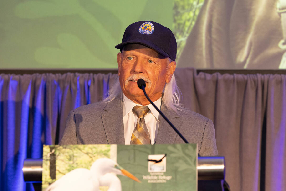 Rod Colvin received the award of volunteer of the year at the 2022 Wildlife Refuge Awards dinne ...
