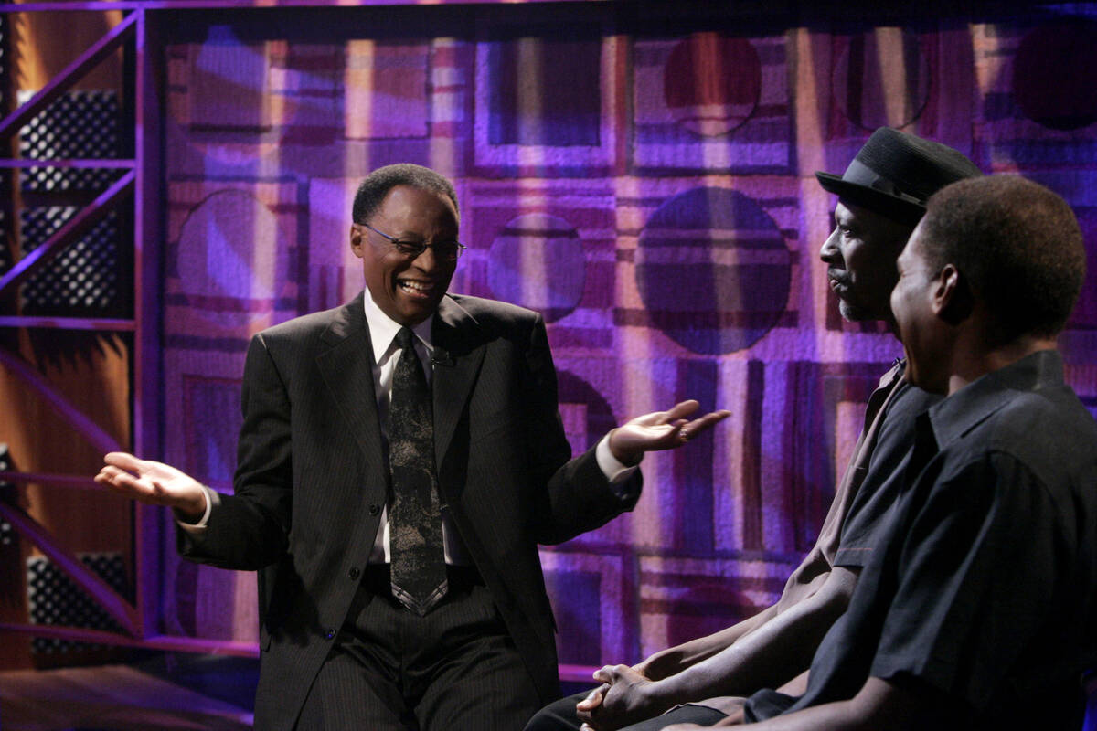 FILE - Recording artist Ramsey Lewis, left, laughs while interviewing guest artists Keb' Mo' an ...