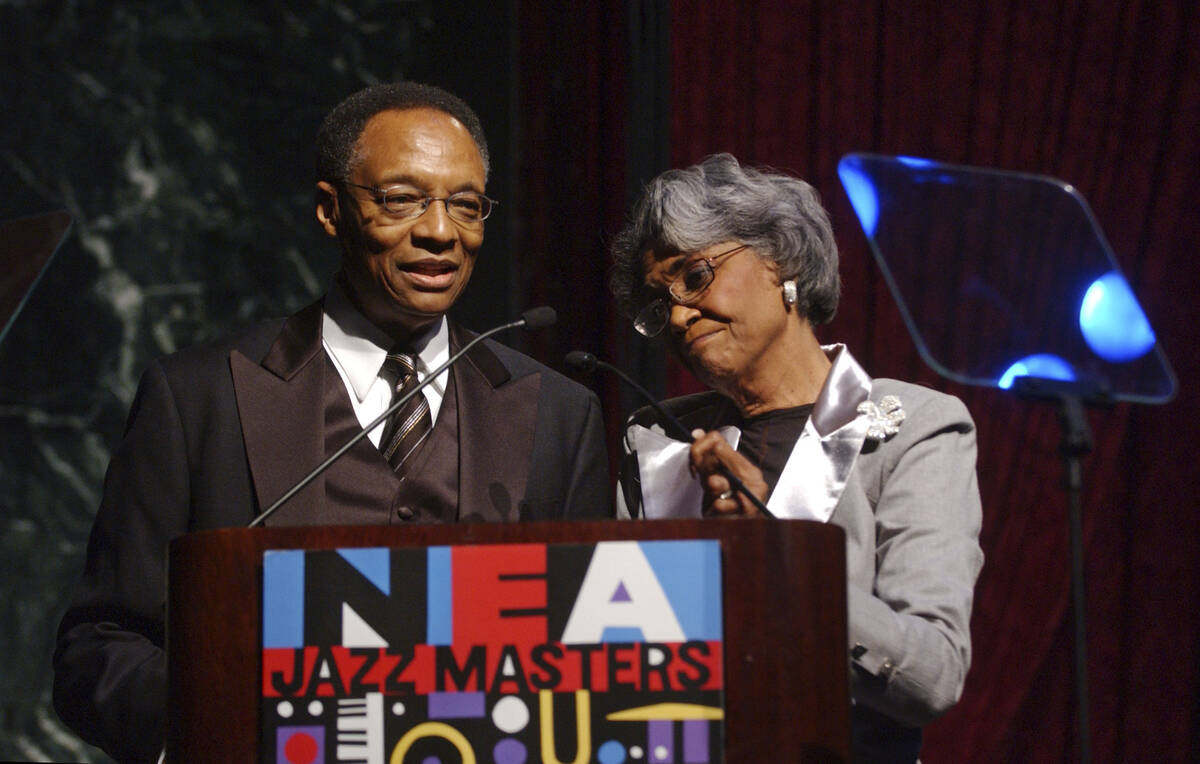 FILE - Hosts of the National Endowment for the Arts Jazz Masters Awards Concert, Ramsey Lewis, ...