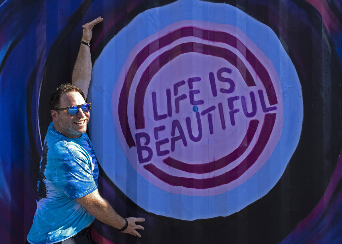 Craig Asher Nyman, head of music and live performances at Life is Beautiful, poses for a photo ...
