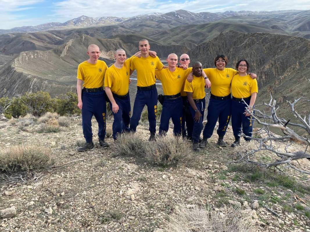 This undated photo shows students from Battle Born Youth ChalleNGe Academy near Elko. (Photo co ...