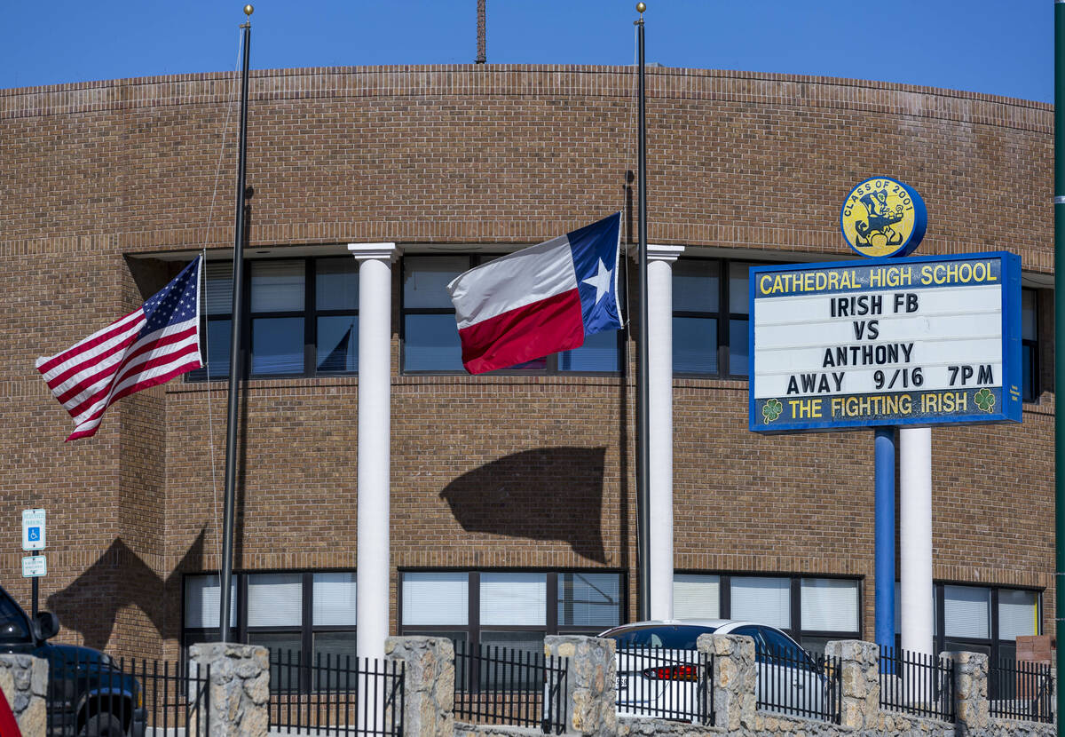 Cathedral High School, formerly attended by Robert Telles, on Thursday, Sept. 15, 2022, in El P ...