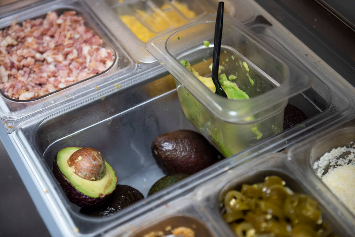 Ingredients in the kitchen at Street Burger on Friday, Sept. 16, 2022, in Henderson. As inflati ...