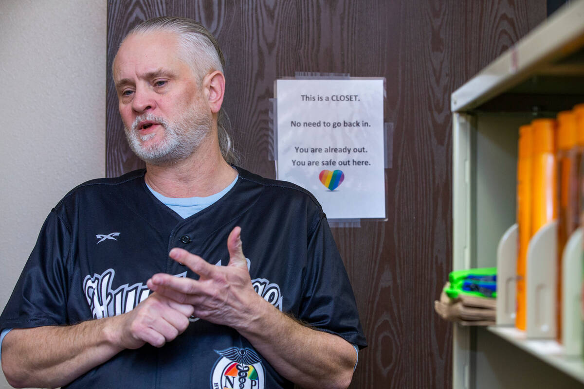 This Feb. 25, 2022, file photo shows Rob Phoenix of the Huntridge Family Clinic in Las Vegas. ( ...