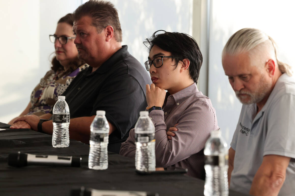 Panelist, from left, Haley Blake, communicable diseases supervisor at Southern Nevada Health Di ...
