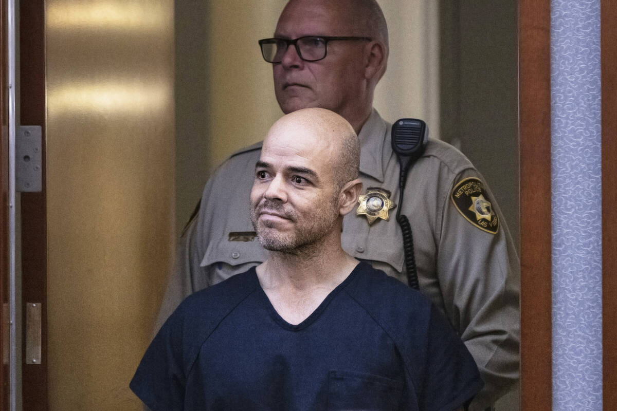 Clark County Public Administrator Robert Telles appears in court at the Regional Justice Center ...