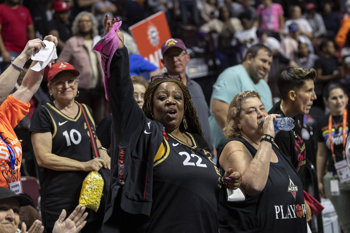 Las Vegas Aces remain positive after their team lost Game 3 of a WNBA basketball final series a ...