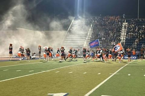 Bishop Gorman takes the field at home to face Brookwood (Georgia). (Alex Wright/Las Vegas Revie ...