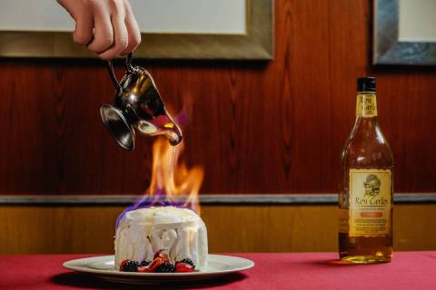 Baked Alaska for two is on the menu of food and drink specials, served through Oct. 31, 2022, a ...
